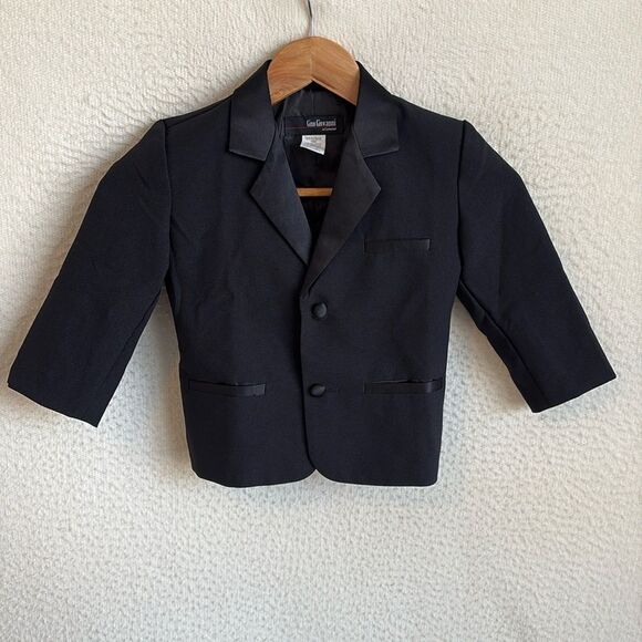 Gino Giovanni Boys Tuxedo Jacket Size 4T Black - Picture 1 of 7